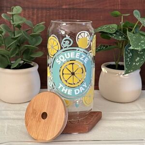 Squeeze the Day Glass Can